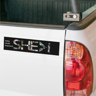 SHE>i Seht sich selbst empowervoll Autoaufkleber