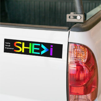 SHE>i Seht sich selbst empowervoll Autoaufkleber