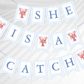 She Is A Catch Coastal Hamptons Bachelorette Wimpelkette