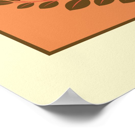 She Is a Garden – Botanical Wall Art (Terracotta) Poster (Ecke)