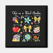 She Is A Third Grader Bible Verses Back To School  Magnet (Vorne)