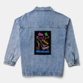She Is Beautiful Strong Unstoppable Jeansjacke (Rückseite)