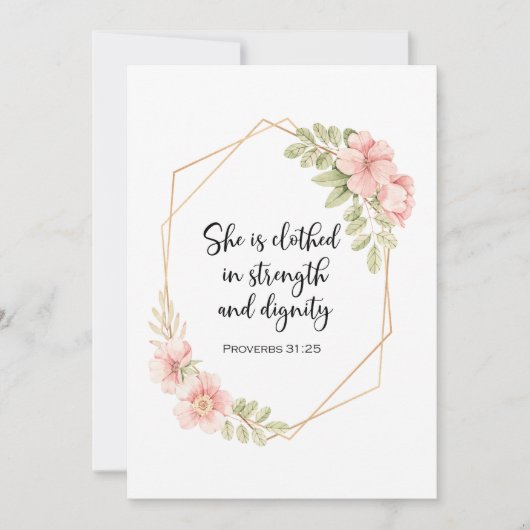 She Is Clothed in Strength and Dignity Birthday (Vorderseite)