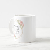 She Is Clothed in Strength and Dignity Floral Kaffeetasse (Vorderseite Links)