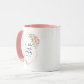 She Is Clothed in Strength and Dignity Pink Tasse (Vorderseite Links)