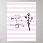 She is fearfully and wonderfully made Psalms Bible Poster (Vorne)