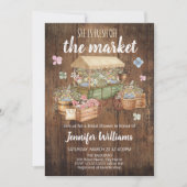 She is fresh off the market rustic bridal shower einladung (Vorderseite)