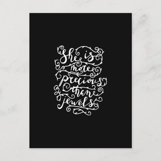 she is more precious than jewels postkarte (Vorderseite)