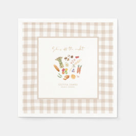 She is off the market floral bridal shower serviette