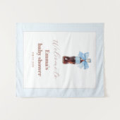 She Is Ready to Pop Blue Soda Pop Baby Shower Wandteppich (Vorderseite (Horizontal))