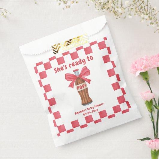 She is Ready to Pop Soda Bottle Baby Shower Geschenktütchen (Versiegelt)