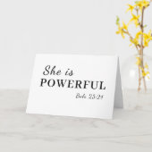 She is Strong Bible Verse Inspiration Karte (Gelbe Blume)