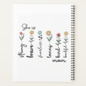 She is Strong, Brave, Fearless, Loving Mothers Day Planer (Rückseite)