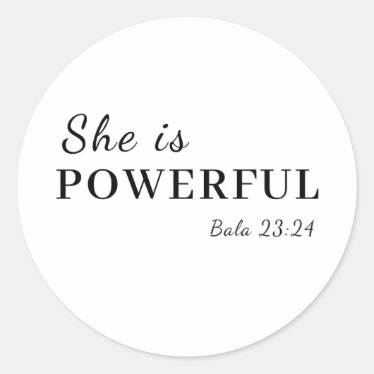 She is Strong Christian Faith Sticker (Vorderseite)