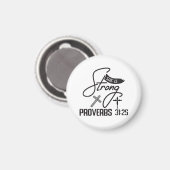 She is Strong" Collection – Proverbs 31:25 Magnet (Vorderseite/Rückseite)