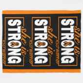 SHE IS STRONG... FLEECEDECKE (Vorderseite (Horizontal))