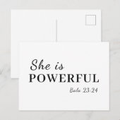 She is Strong Proverbs 31:25 Design Postkarte (Vorne/Hinten)