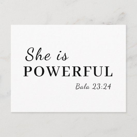 She is Strong Proverbs 31:25 Design Postkarte (Vorderseite)
