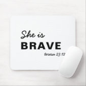 She Is Strong Proverbs Christian Faith Scrip Mousepad (Mit Mouse)