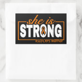 SHE IS STRONG...RSD/CRPS RECHTECKIGER AUFKLEBER (Tasche)