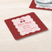 She is tying the knot Bridal Shower Rechteckiger Pappuntersetzer (angewinkelt)