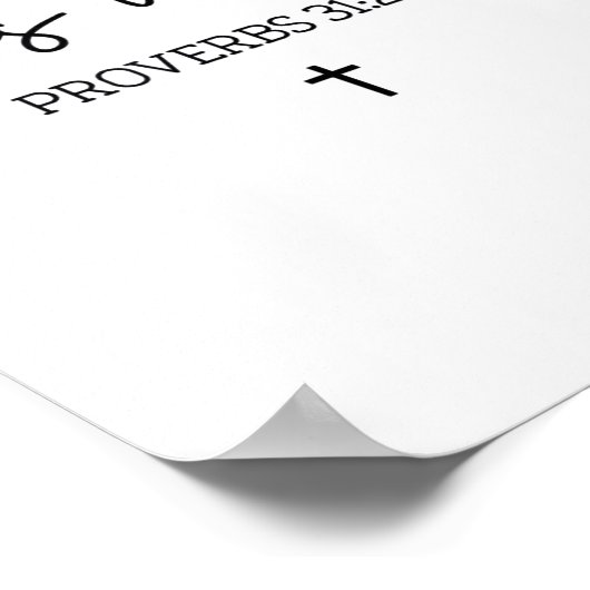 She Is Worthy Proverbs 31_25 Christian Boho Bible Poster (Ecke)