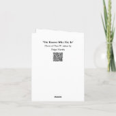 She Know Who She Is Karte (Rückseite)