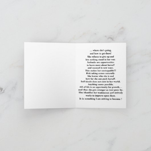 She Know Who She Is Karte (Innenseite)