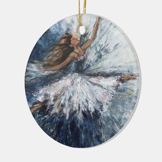 "She Leaps" Art Ornament (Links)