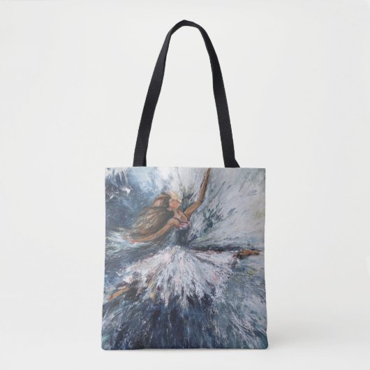 "She Leaps" Art Tote Bag Tasche (Vorderseite)