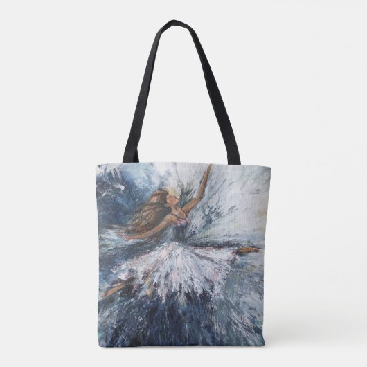 "She Leaps" Art Tote Bag Tasche (Rückseite)