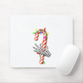 She Likes My Candy Cane Skeleton Couples Christmas Mousepad (Mit Mouse)