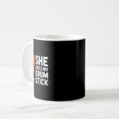 She Likes My Drum Stick Funny Thanksgiving Humor F Kaffeetasse (Vorderseite Links)
