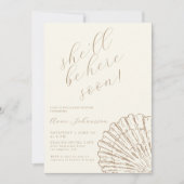 She´ll Be Here Soon Elegant Baby Girl Shower Einladung (Vorderseite)