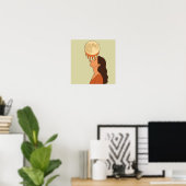 She Looked at the Moon Until It Melted Poster (Heimbüro)