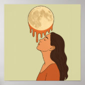 She Looked at the Moon Until It Melted Poster (Vorne)