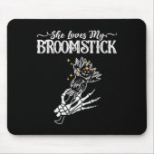 She Loves My Broomstick I Like Her Pumpkins Couple Mousepad (Vorne)