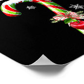 She Loves My Candy Cane I Like Her Peppermint Xmas Poster (Ecke)