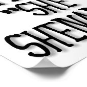 "She" nanigans Funny Poster (Ecke)