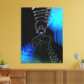 she - negativo - efeito leinwanddruck (Insitu (Wohnzimmer))