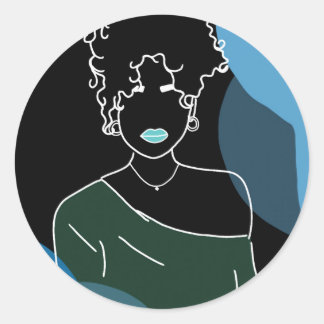 she - negativo runder aufkleber