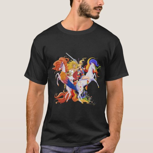 She Ra 80er Mädchen Mädchen T-Shirt (Vorderseite)