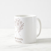 She Rises. Always — Minimalist Empowerment Design Kaffeetasse (VorderseiteRechts)