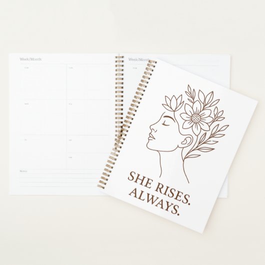 She Rises. Always — Minimalist Empowerment Design Planer (Anzeige)