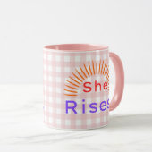 She Rises! - Women Empowerment Inspirational Mug Tasse (VorderseiteRechts)