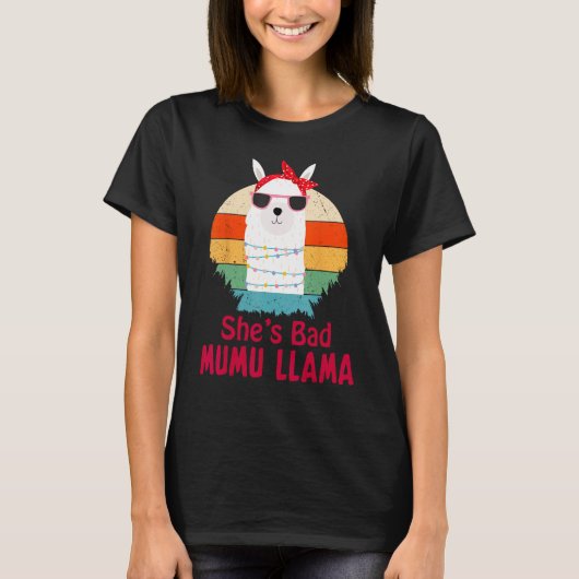She s A Bad MuMu Llama Cute Mother s Day T-Shirt (Vorderseite)