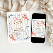 She’s a Catch Costal Lobster Summer Bridal Shower  Einladung