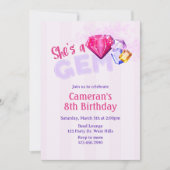 She’s a Gem Birthday  | Gemstone | Einladung (Vorderseite)