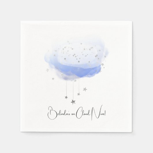 She’s on Cloud Nine Bridal Shower Serviette (Vorderseite)