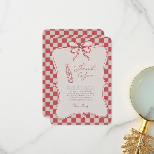 She’s ready to pop baby shower dankeskarte (Vorderseite/Rückseite Beispiel)